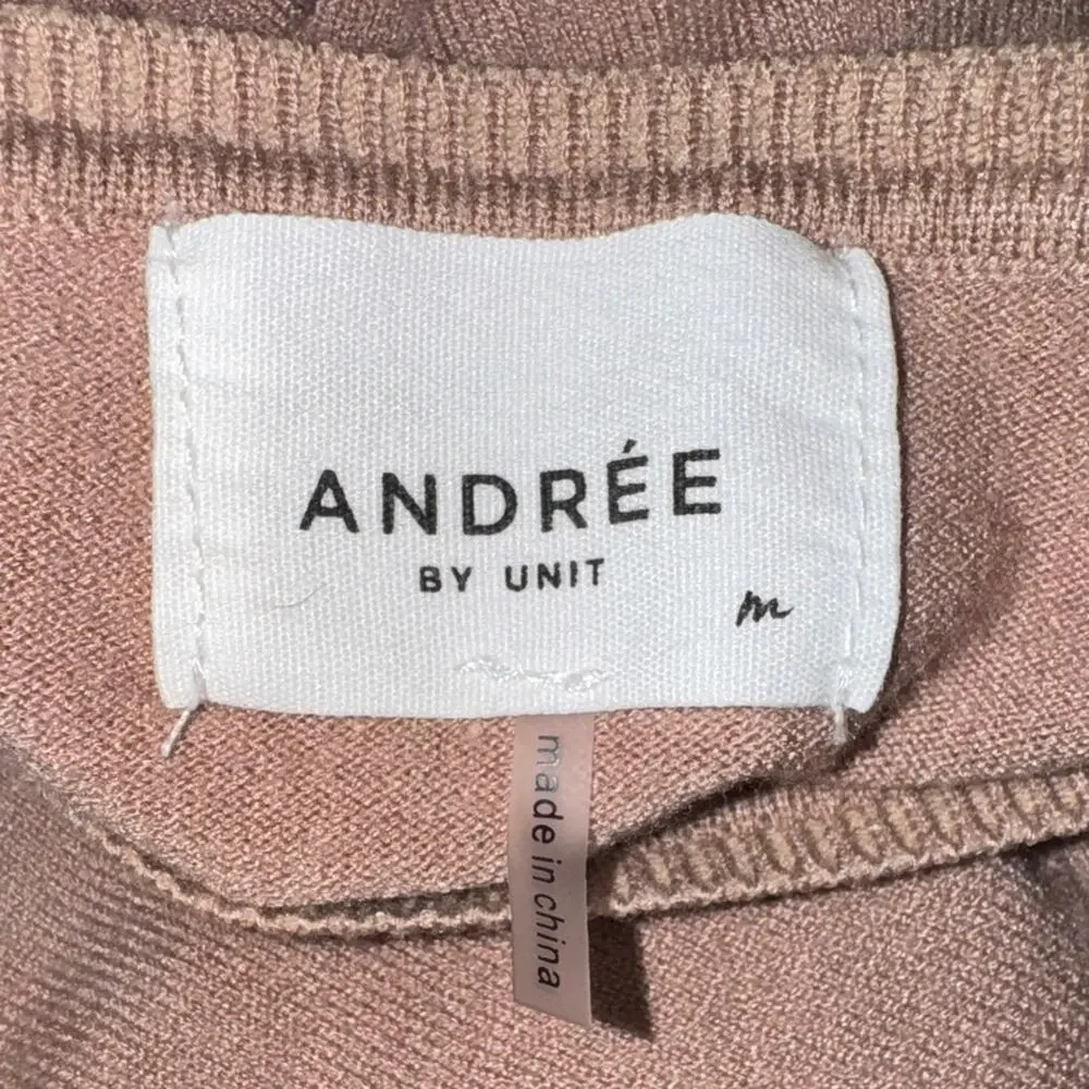 Andree by Unit Casual Oversized Tan Knit Top Women's Medium